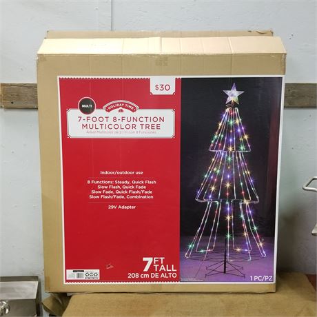 7ft Lighted Christmas Tree