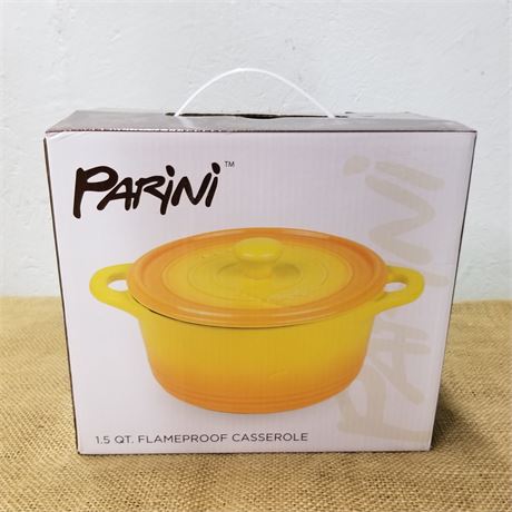 New in Box 1.5qt. Flameproof Casserole