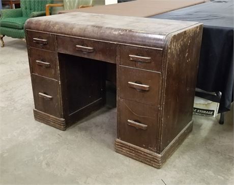 Vintage Wood Desk - 42x20x31