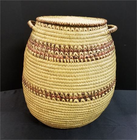 Collectible Hand Woven Basket from Nambia - 19x20