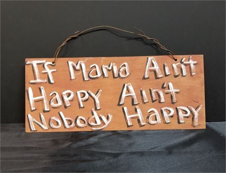 Wood Mama Wall Hanger - 16x7