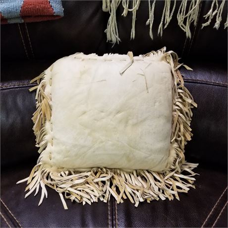 Buckskin Fringed Pillow