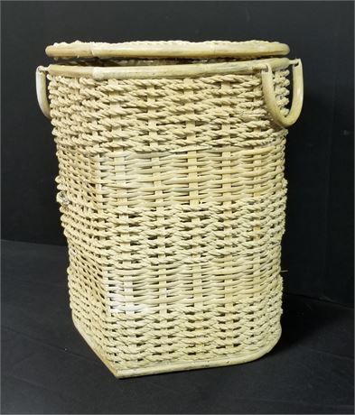 Heart Shaped Woven Hamper - 15x12x18