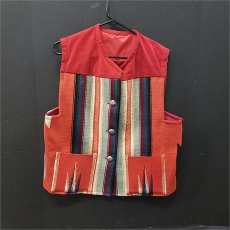 Woven Native American Style Vest - Sz XL