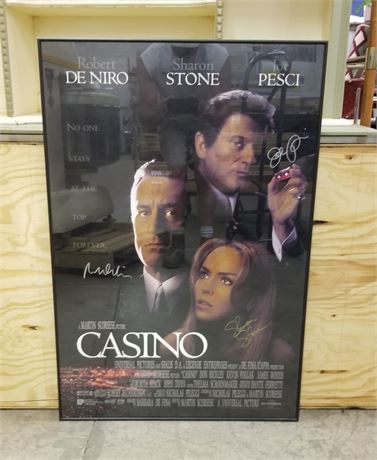 Signed w/ Certificate Casino Movie Poster - 21x40