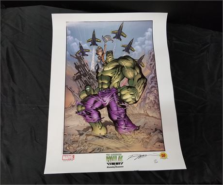 Signed & Numbered Marvel Hulk Poster  1019/1962