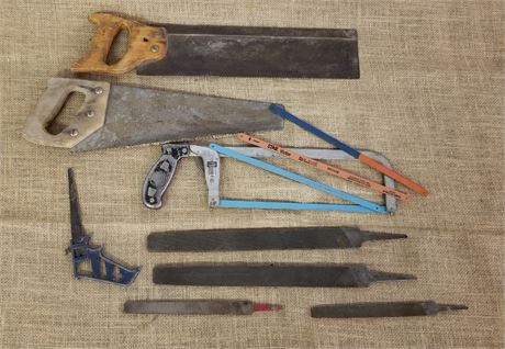 Assorted Handsaws/Blades/Metal Files