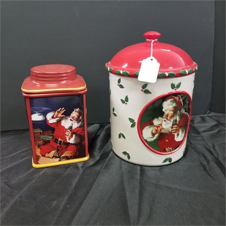 Collectible Coca-Cola Cookie Jar Pair