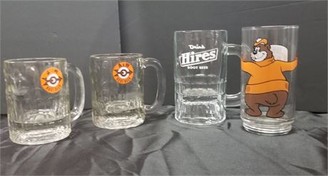 Hires/A&W Root Beer Glasses