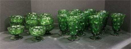 Vintage Green Glassware