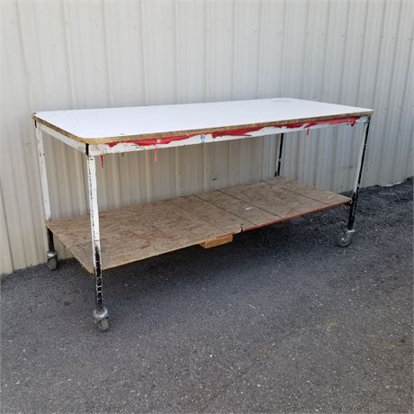 Rolling Table - Needs Castor Work - 72x30