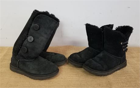 2 Pair Ladies Ugg Boots - Sz 8