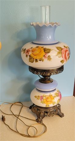Vintage Mid Century Hurricane Lamp
