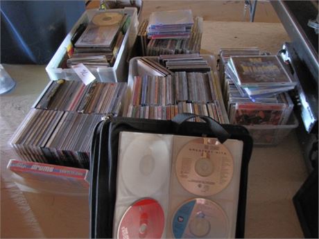 Lots of CDs and DVDs