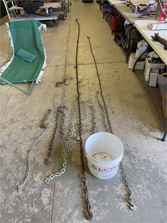 48 lbs. of Chain in a Bucket, 1'-10' Useable Lengths