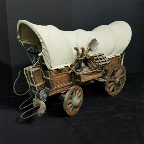 Vintage Handmade Wood Covered Wagon