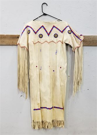 Buckskin Native American Beaded Dress