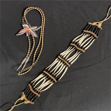 Native American Choker and Bolo