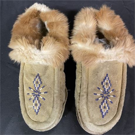 Native American Beaded Winter Moccasins