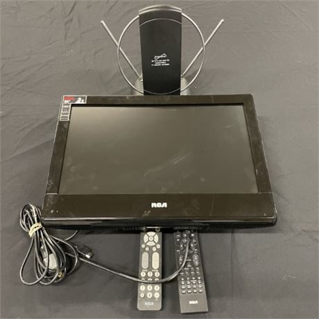 19" Sony Wall Mount TV - 2 Remotes & Indoor Antenna