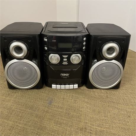 NAXA Portable CD, Radio, Cassette Player w/ Detachable Speakers