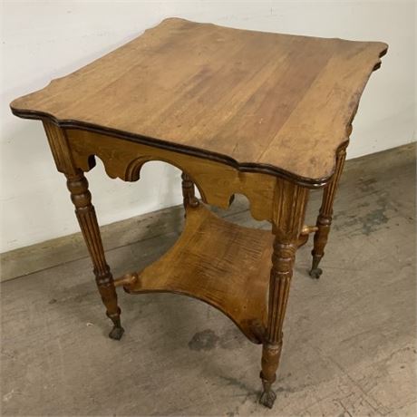 Antique Wood Accent Table - 22x23x29