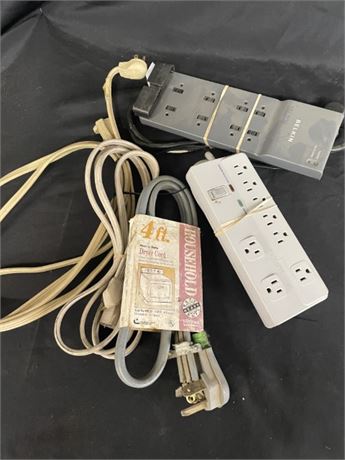 Dryer Cord, 2 Heavy House Extension Cords, & 2 Surge Protectors