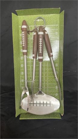 Football Themed BBQ Grill Tools