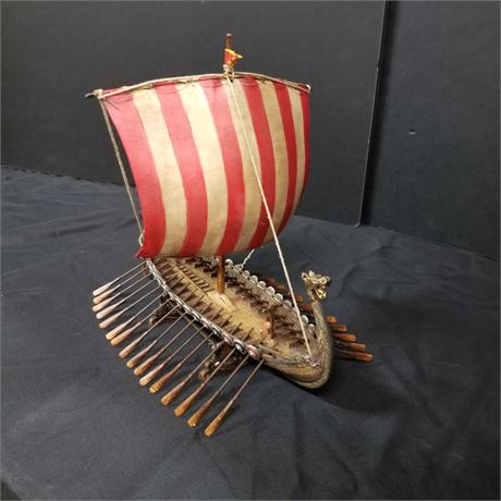 New Viking Boat Resin w/ Stand