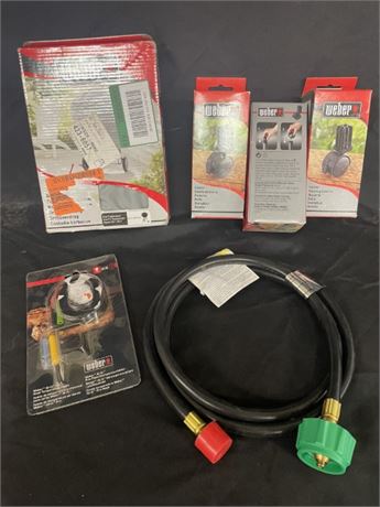 Grill Cover, Adapter, Thermometer, & Replacement Castors