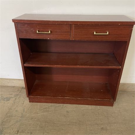 Hall Table w/ Bookshelves & Drawers - 36x12x34