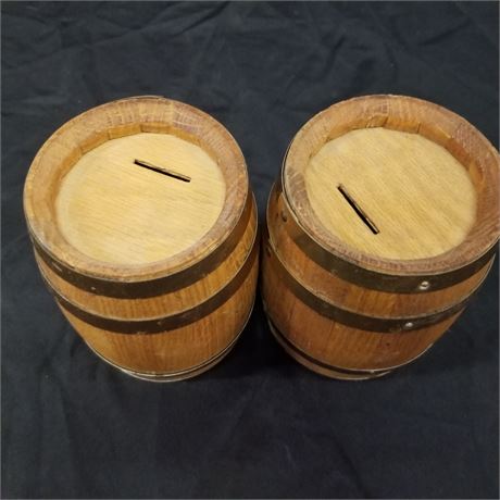 2  Wood Keg Combination Banks