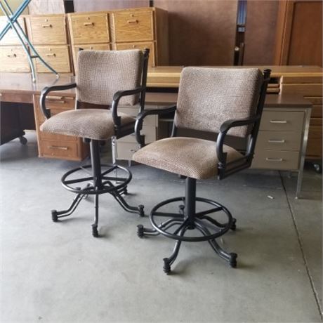 1Short & 1 Tall Swivel & Tilt Stools...24"&29"