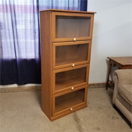 Library Case/Book Shelf  w/ Glass  Doors - 31x14x61