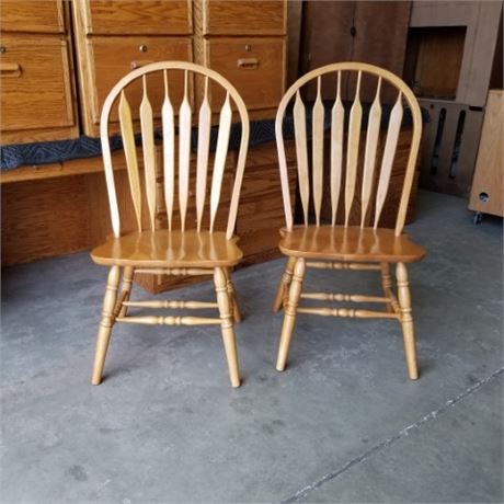 Pair of Oak Chairs