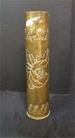 WWI USN Trench Art  Artillery Shell