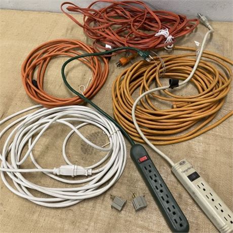 4 Extension Cords & 2 Surge Protectors