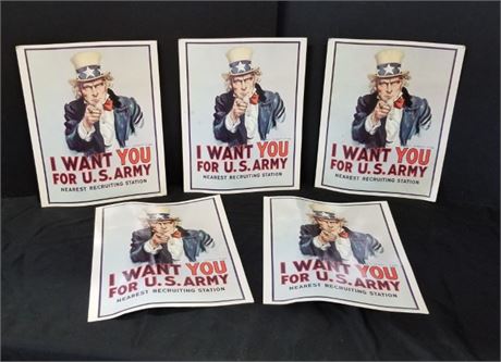 Vintage Uncle Sam Recruiting Cards