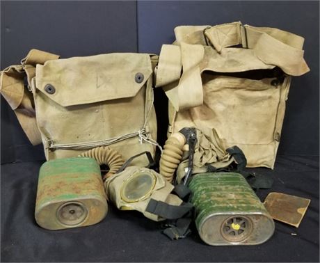 WWII Gas Masks & Bags