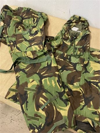 US army Camo Protective  Suit No. 1, MKIII Medium Sz Hooded Smock & Trousers