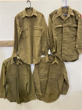 4 Long Sleeved Army Shirts