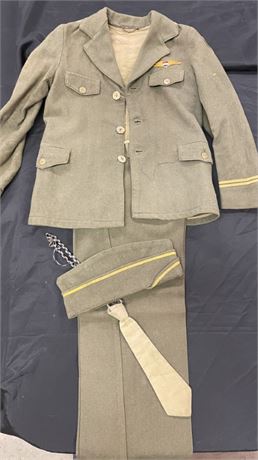 Young Child's Military Uniform w/ Hat, Tie, Jacket, and Trousers