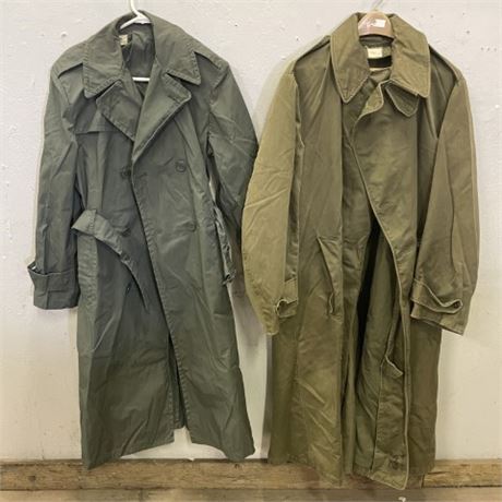 2 US Army Trench Coats, Sz 36L