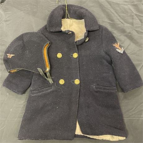 Youngster's Military Winter Coat and Hat