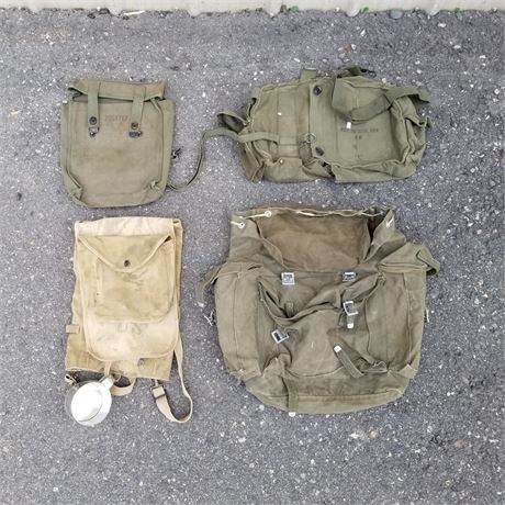 Vintage Military Haversack/Meusel Bags