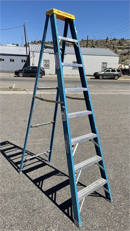 8' Fiberglass Werner Step Ladder - 250#