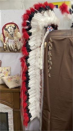 Marvelous Native American Double Train Headdress