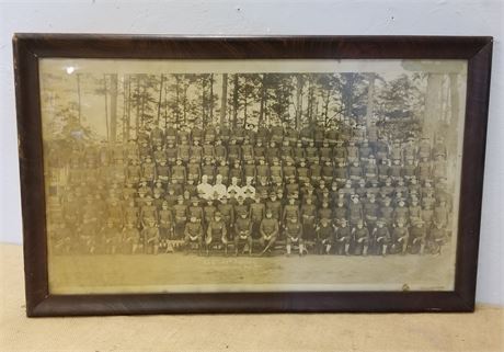 Framed WWI Company Photograph - 30x18