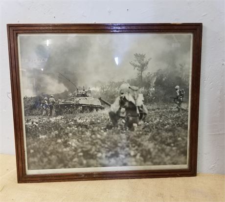 Framed Battle Picture - 24x20