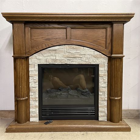 Electric Fireplace w/ Remote - 47x13x44